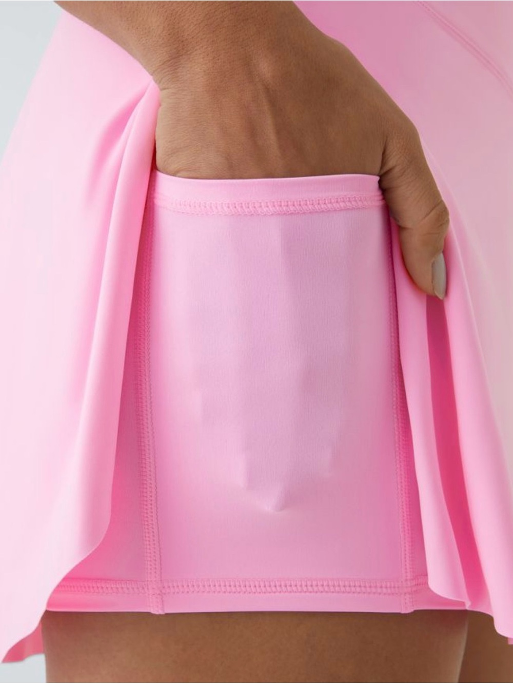 Women TALL Pink Athletic SoftlyZero Airy Crossover InstantCool 2-in-1 Skirt - Picture 5 of 7